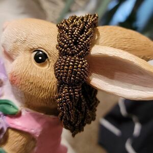 Seed Braided Brass color Bracelet